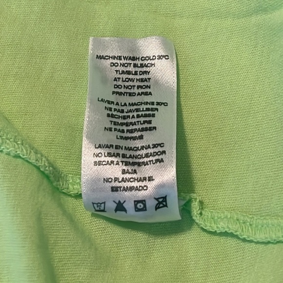 NWOT Sundry Athletic Crew Neck Tee In Lime Green - Picture 7 of 7